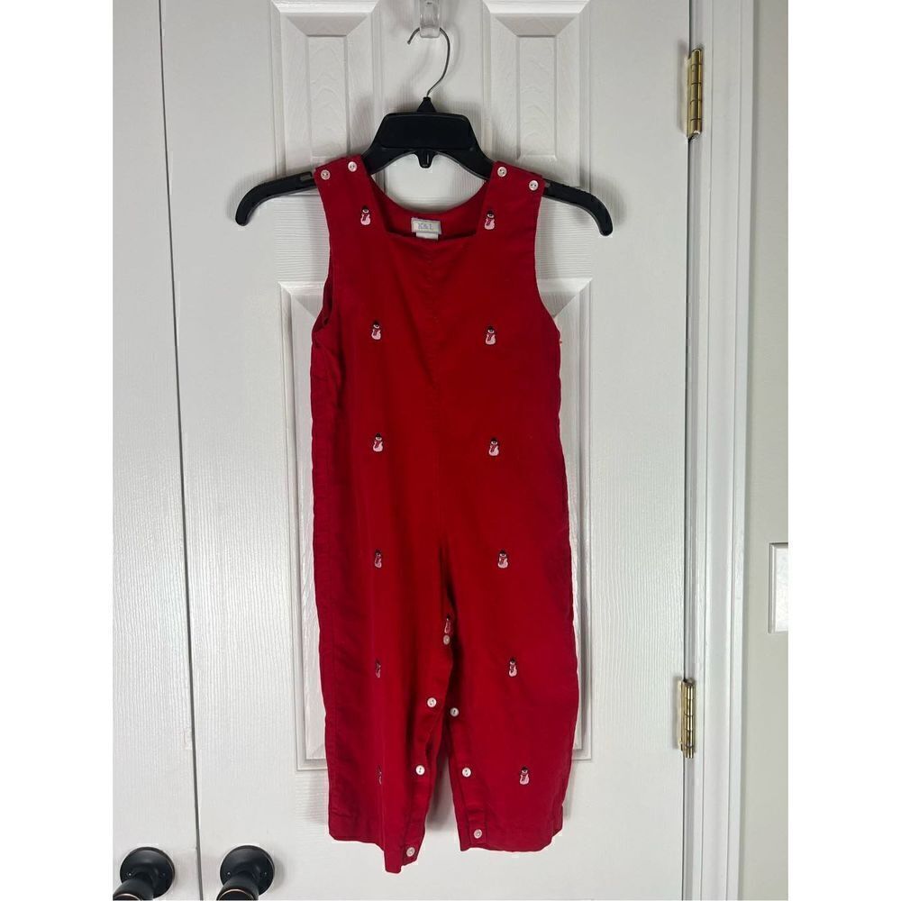 K&L Boys Red Cord Romper Size 4t